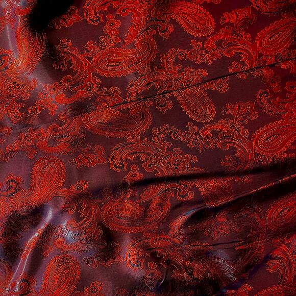 Hand Tailored Suit - Navy Blue with Red to Blue Iridescent Paisley Interior - Picture 3 of 8